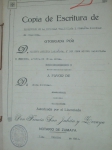 Escritura Disolución, 1921